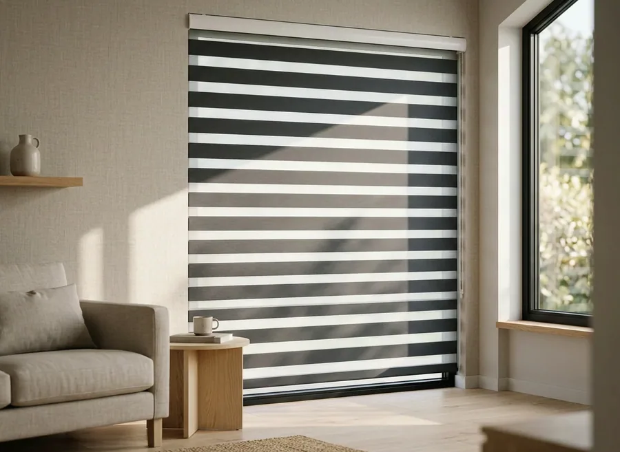 Day-night blinds fitted in a Brooklyn home